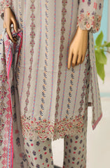 Oswah Women Embroidered Lawn Stitched Collection Vol 07 D-2434K Cream