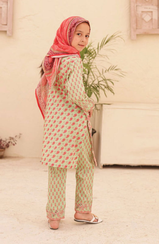 Shifa Kids Embroidered Lawn Stitched Collection Vol 04 SH 2421 K PINK