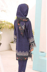 Shifa Girls Summer Lawn Embroidered Collection Vol 06 D-SH 2430 K  Navy