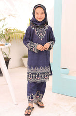 Shifa Girls Summer Lawn Embroidered Collection Vol 06 D-SH 2430 K  Navy