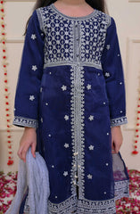 Shanzey Shehnai Girls Pret Formal Collection D-3202 Royal Blue