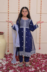 Shanzey Shehnai Girls Pret Formal Collection D-3202 Royal Blue