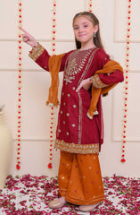 Shanzey Shehnai Girls Pret Formal Collection D-3205 Maroon