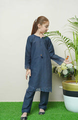 Shanzey Whimsical Winters Embroidered Khaddar Collection D-3101 Navy Blue 1