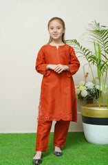 Shanzey Whimsical Winters Embroidered Khaddar Collection D-3105 Rust