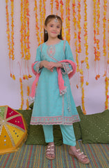 Shanzey Mehendi Magic Formal Pret Collection D-3302 Sky Blue