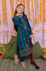 Shanzey Mehendi Magic Formal Pret Collection D-3305 Teal Blue