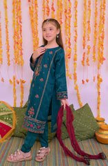 Shanzey Mehendi Magic Formal Pret Collection D-3305 Teal Blue