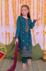 Shanzey Mehendi Magic Formal Pret Collection D-3305 Teal Blue