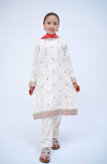 Shanzey Kirnain Festive Embroidered Cotton Collection D-3601 Off White