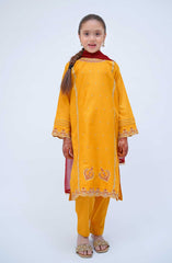 Shanzey Kirnain Festive Embroidered Cotton Collection D-3602 Mustard