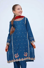 Shanzey Kirnain Festive Embroidered Cotton Collection D-3603 Navy Blue