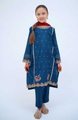 Shanzey Kirnain Festive Embroidered Cotton Collection D-3603 Navy Blue