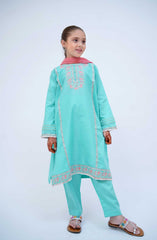 Shanzey Kirnain Festive Embroidered Cotton Collection D-3605 Sky Blue