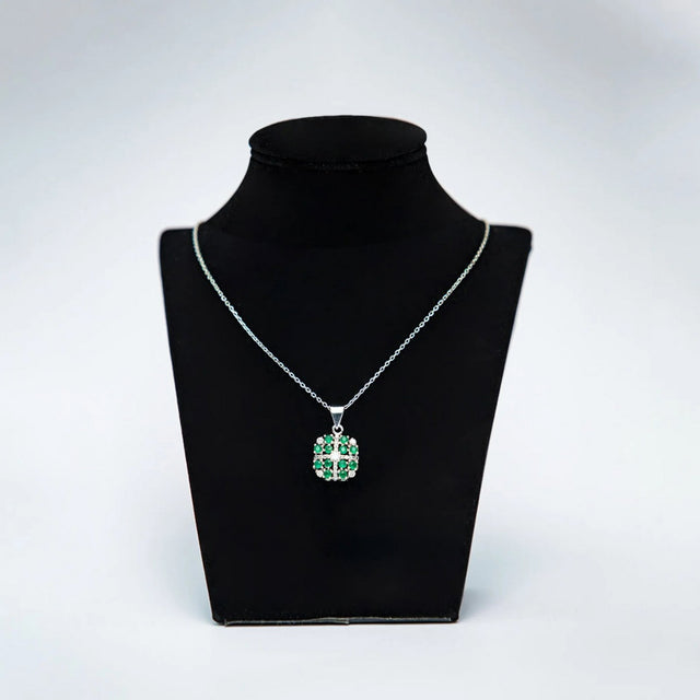 YKL Jewellers Pendant Collection SQUARE EMERALD PENDANT