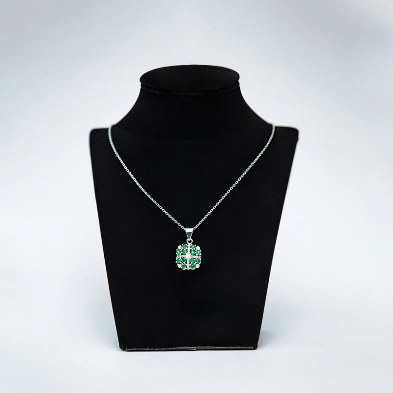 YKL Jewellers Pendant Collection SQUARE EMERALD PENDANT