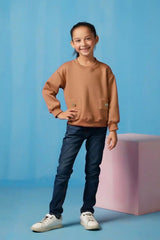 Sprinkles Kids Winter Collection Sweatshirt With Flap – Coffee Brown