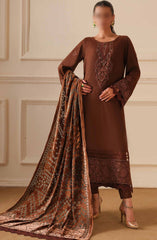 Tehzeeb Embroidered Leather Peach Collection D-306