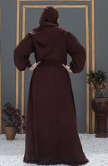 Black Camels The Abaya Edit 2024 Tazeen Dual Layer Abaya