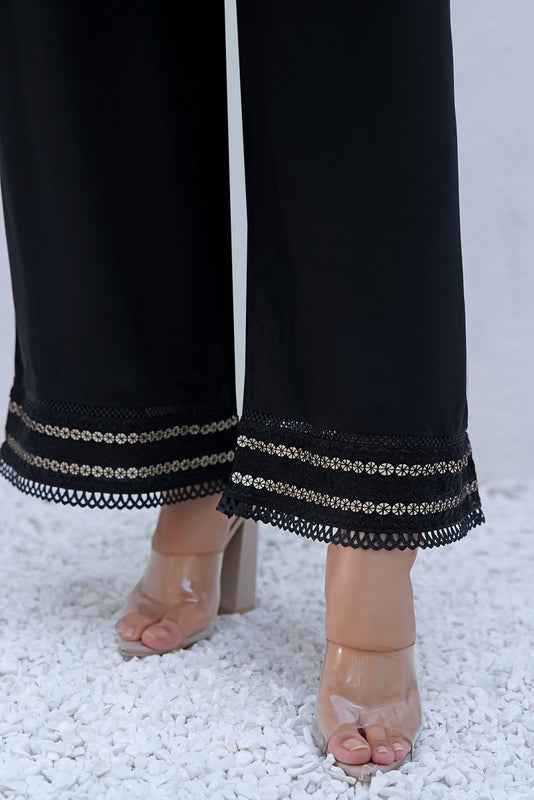 Fancy Culottes by Amna Khadija Trouser Black