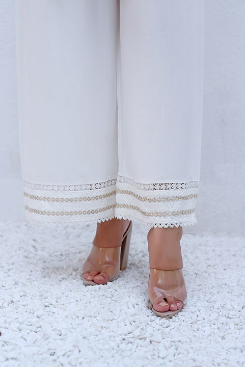 Fancy Culottes by Amna Khadija Trouser White