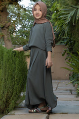 Black Camels Kids Abaya Collection 2023 Tufah Zariyah Abaya (Kids)