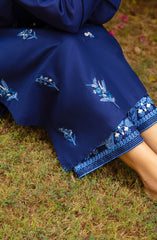 Muse Embroidered 2 Pc Pret Collection By TNG Store D-07 Twilight Dark Blue