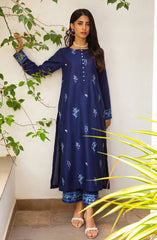 Muse Embroidered 2 Pc Pret Collection By TNG Store D-07 Twilight Dark Blue