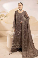 Lamisah Luxury Chiffon Unstitched Collection By Lavish Premium D-22 Umber