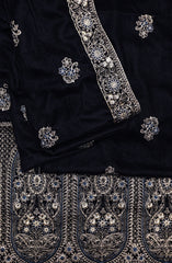 Royal Vibes Embroidered Velvet Shawl Collection by Alkarim D-5122 G
