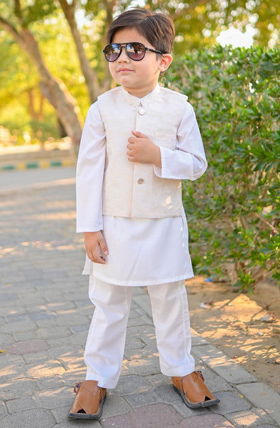 Exclusive WasitCoat with Shalwar Kameez Collection By Hassan Jee WKS 022