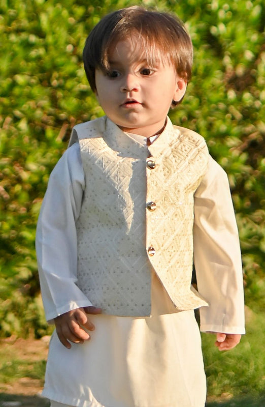 Exclusive WasitCoat with Shalwar Kameez Collection By Hassan Jee WKS 024