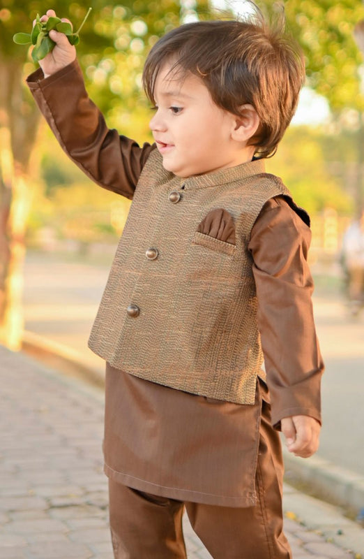Exclusive WasitCoat with Shalwar Kameez Collection By Hassan Jee WKS 025
