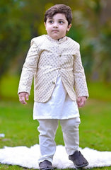 Exclusive Prince Coat Collection By Hassan Jee D-p15 White Prince coat