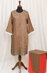 Artistic wear Pret Collection D-04 chikankari chocolate brown