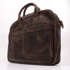 Leather Backpacks By JILD Everyday Companion Leather Laptop Bag-Vintage Dark Brown