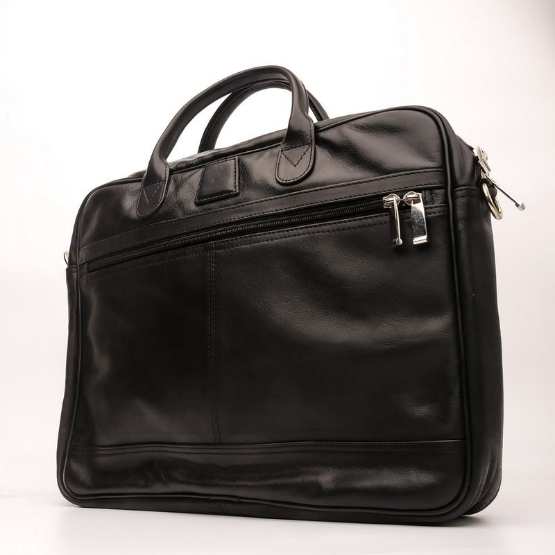 Leather Backpacks By JILD Executive Leather Laptop Bag-Black