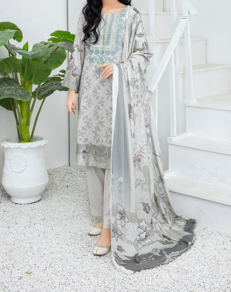 Ghazal Digital Embroidered Wool Collection by Amna khadija AGD 07