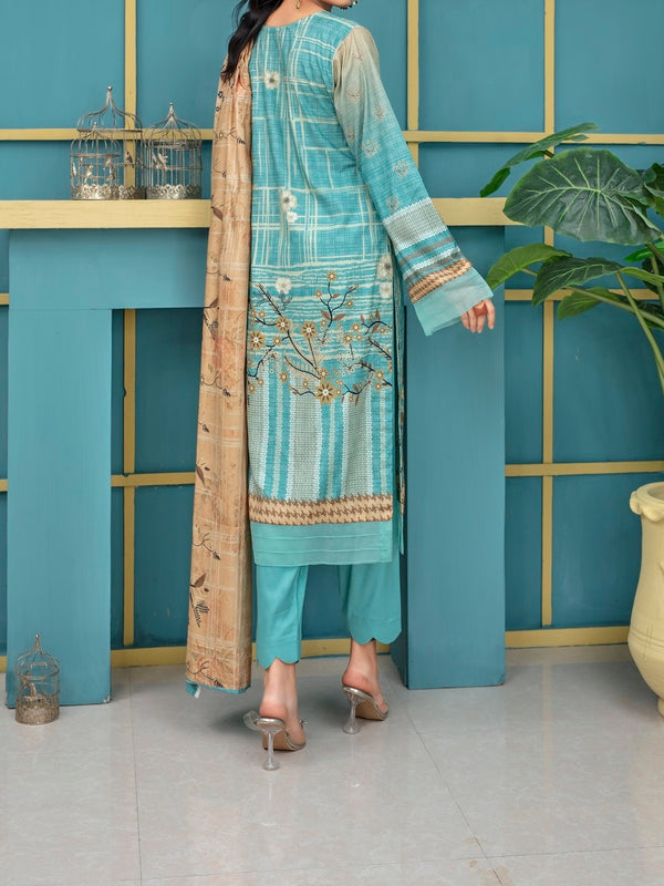 Saarya Digital Jacquard Linen with Embroidery by Amna khadija ASD 2010