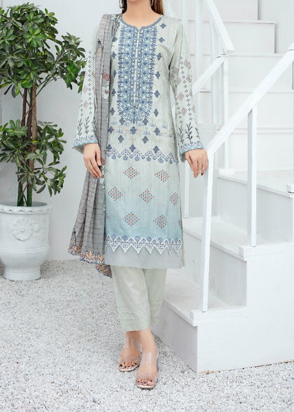 Saarya Digital Jacquard Linen with Embroidery by Amna khadija ASD 2013