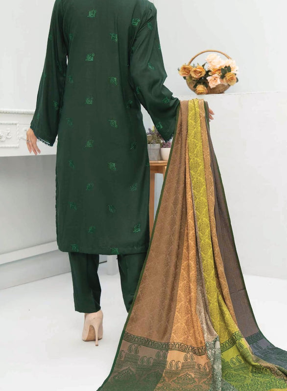 Amna Khadija Bagicha Dhanak Schiffli Embroidered Collection BE 05