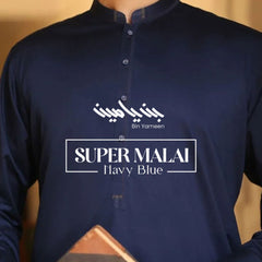 BINYAMEEN SUPER MALAI NAVY BLUE & BLACK