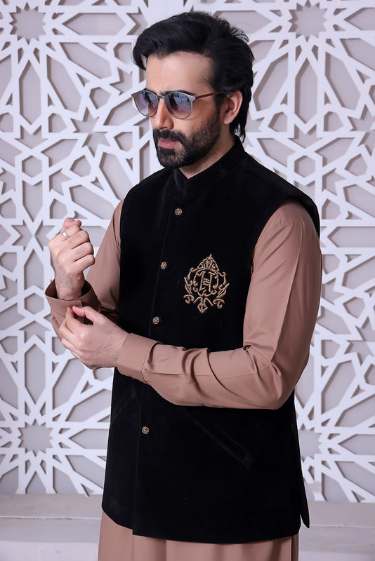 TGM Eid Waist Coats 3 pcs Collection Basalt Black
