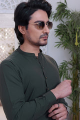 TGM Eid Waist Coats 3 pcs Collection Basil Green