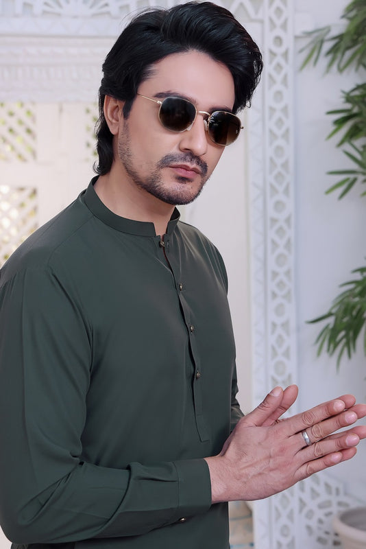 TGM Eid Waist Coats 3 pcs Collection Basil Green