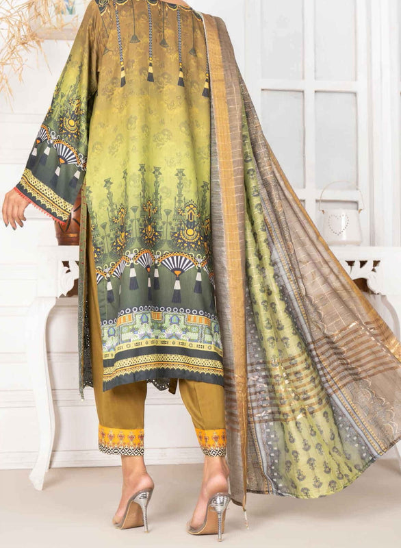 Amna Khadija Chandni Viscose Digital Printed with Schiffly Embroidery Collection CVD 02
