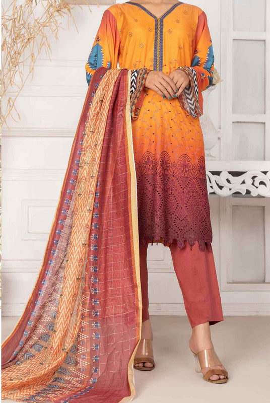 Amna Khadija Chandni Viscose Digital Printed with Schiffly Embroidery Collection CVD 03