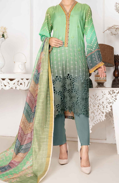Amna Khadija Chandni Viscose Digital Printed with Schiffly Embroidery Collection CVD 09