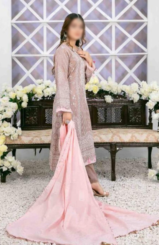 MEDEA Lawn Embroidered Shirt - Lawn Jacquard Dupatta Collection 2023 By Tawakkal Fabrics D 6696