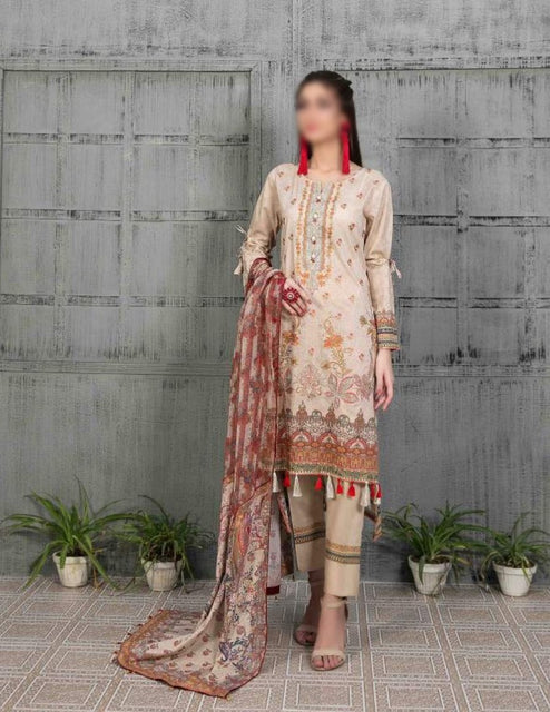 AYNUR Embroidered Digital Printed Lawn Shirt - Fancy Dupatta Collection 2023 D 6895